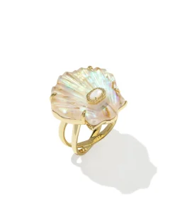 Lucia Shell Gold Cocktail Ring