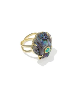 Lucia Shell Gold Cocktail Ring