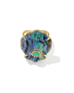 Lucia Shell Gold Cocktail Ring