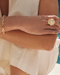 Lucia Shell Gold Cocktail Ring