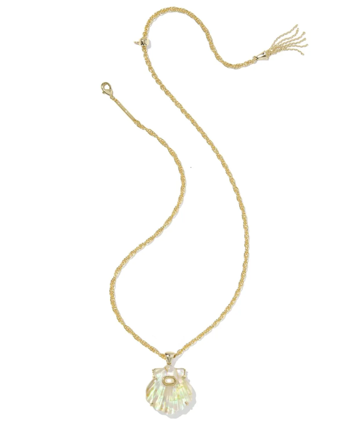 Lucia Shell Gold Short Pendant Necklace