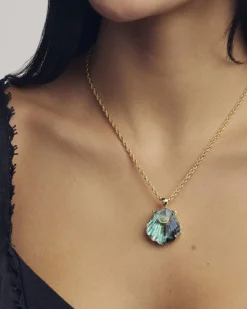 Lucia Shell Gold Short Pendant Necklace