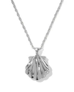 Lucia Shell Silver Short Pendant Necklace