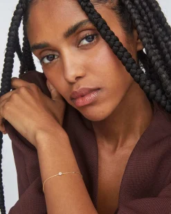 Maisie 18k Gold Vermeil April Delicate Chain Bracelet