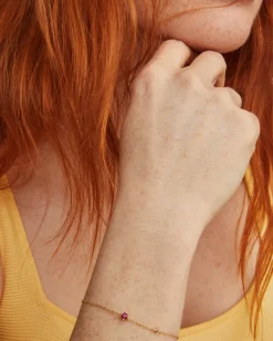 Maisie 18k Gold Vermeil July Delicate Chain Bracelet