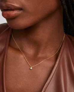 Maisie 18k Gold Vermeil March Pendant Necklace