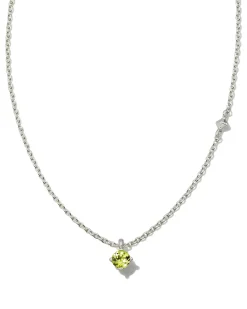 Maisie Sterling Silver August Pendant Necklace