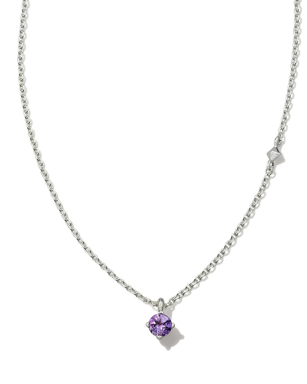 Maisie Sterling Silver February Pendant Necklace