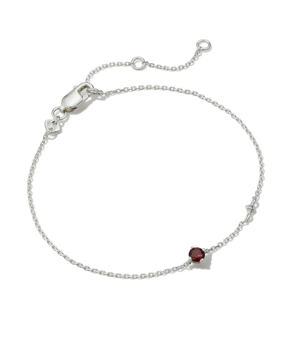 Maisie Sterling Silver January Delicate Chain Bracelet