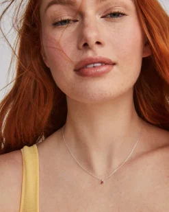 Maisie Sterling Silver January Pendant Necklace