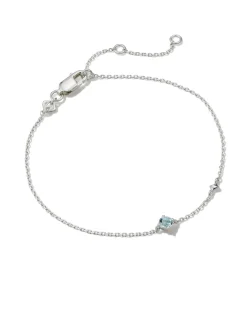 Maisie Sterling Silver March Delicate Chain Bracelet