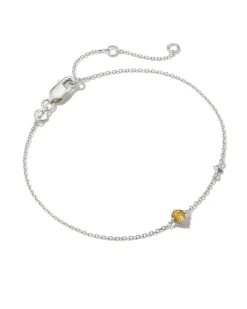 Maisie Sterling Silver November Delicate Chain Bracelet