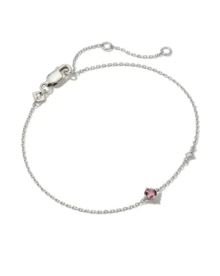 Maisie Sterling Silver October Delicate Chain Bracelet
