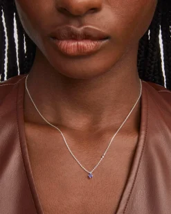 Maisie Sterling Silver September Pendant Necklace
