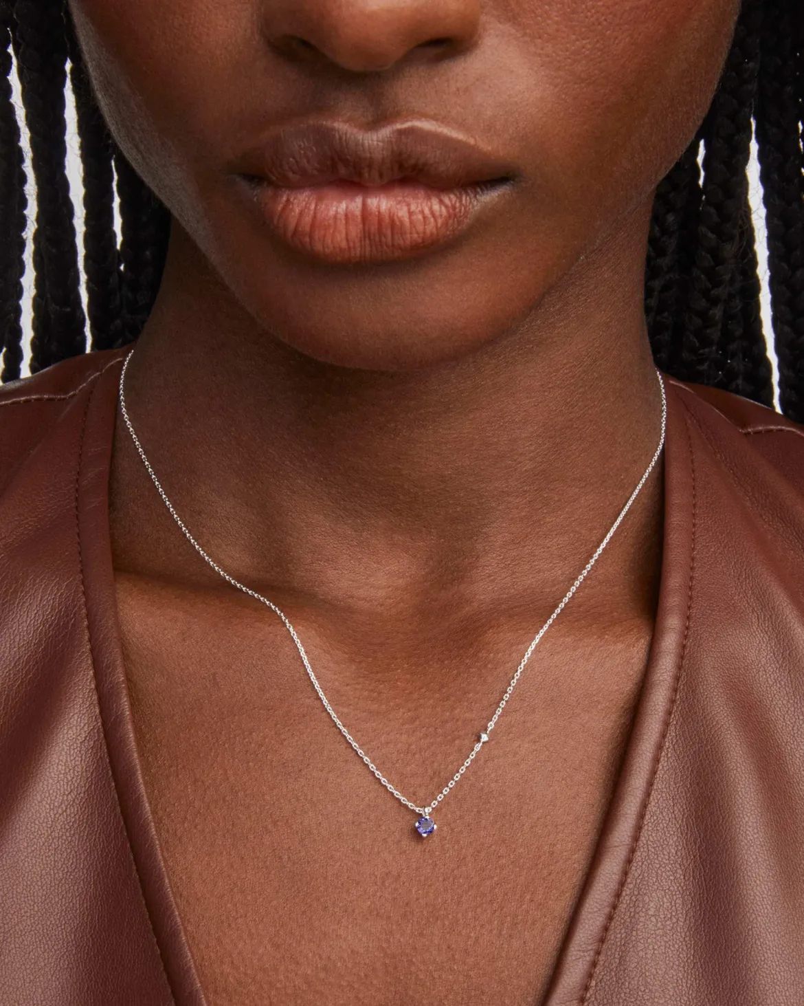 Maisie Sterling Silver September Pendant Necklace