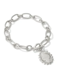 Mama Silver Link and Chain Bracelet