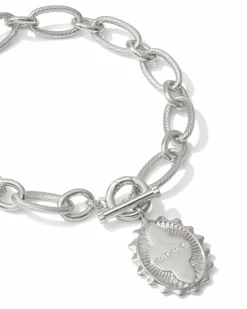 Mama Silver Link and Chain Bracelet