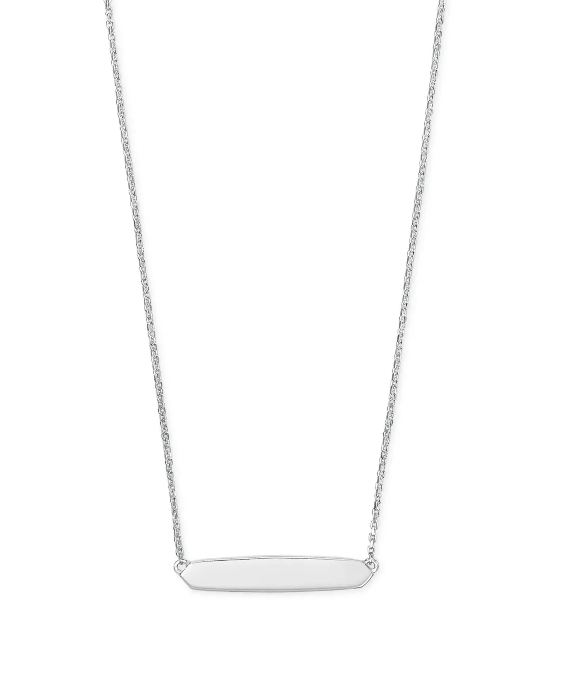 Mattie Bar Pendant Necklace in Sterling Silver