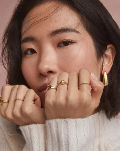 Meg Double Band Ring in Mixed Metal