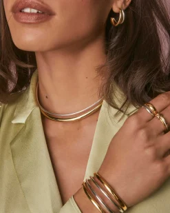 Meg Mixed Metal Double Cuff Bracelet