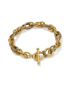 Melina Vintage Gold Link and Chain Bracelet