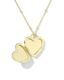 Meredith 18k Gold Vermeil Locket Necklace in White Topaz