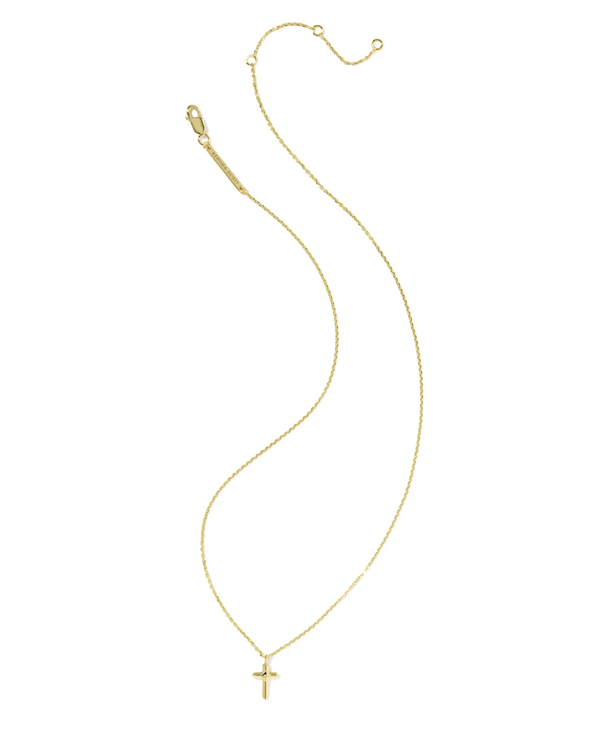 Metal 18k Gold Vermeil Cross Short Pendant Necklace