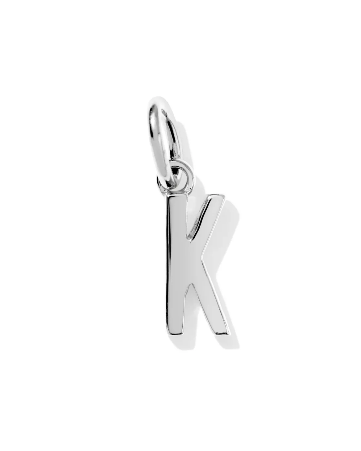 Metal Letter K Sterling Silver Charm