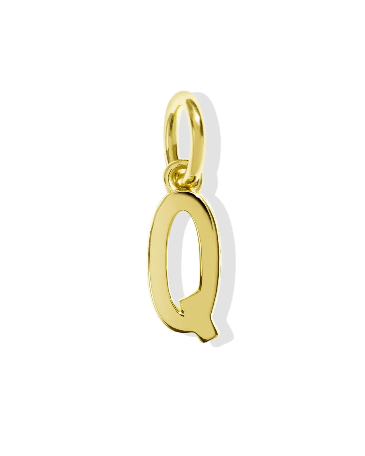Metal Letter Q 18k Gold Vermeil Charm