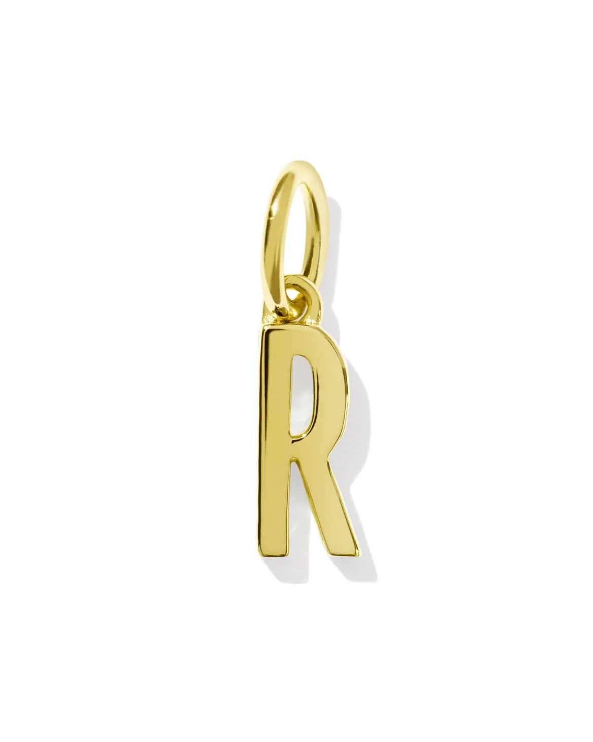 Metal Letter R 18k Gold Vermeil Charm