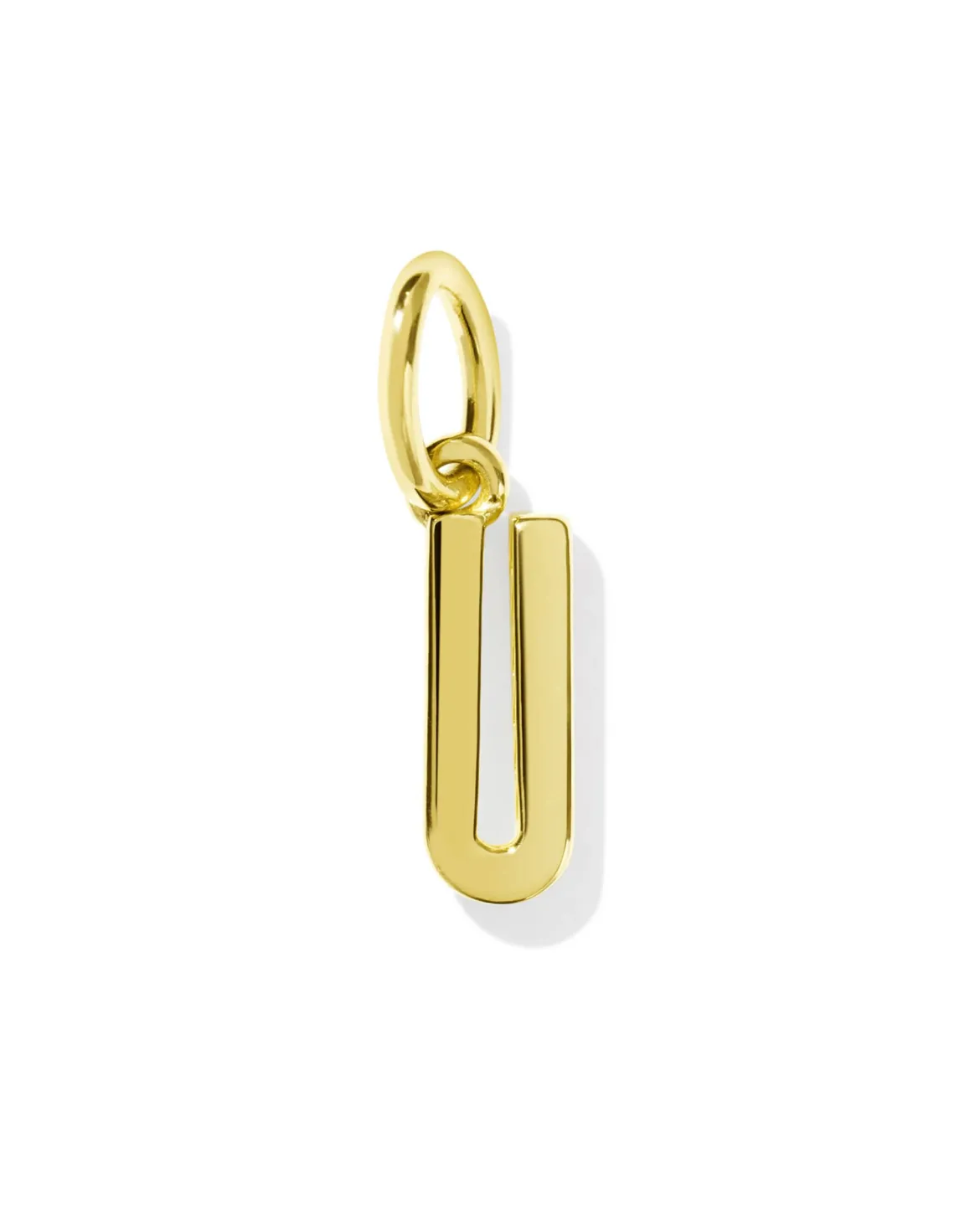 Metal Letter U 18k Gold Vermeil Charm