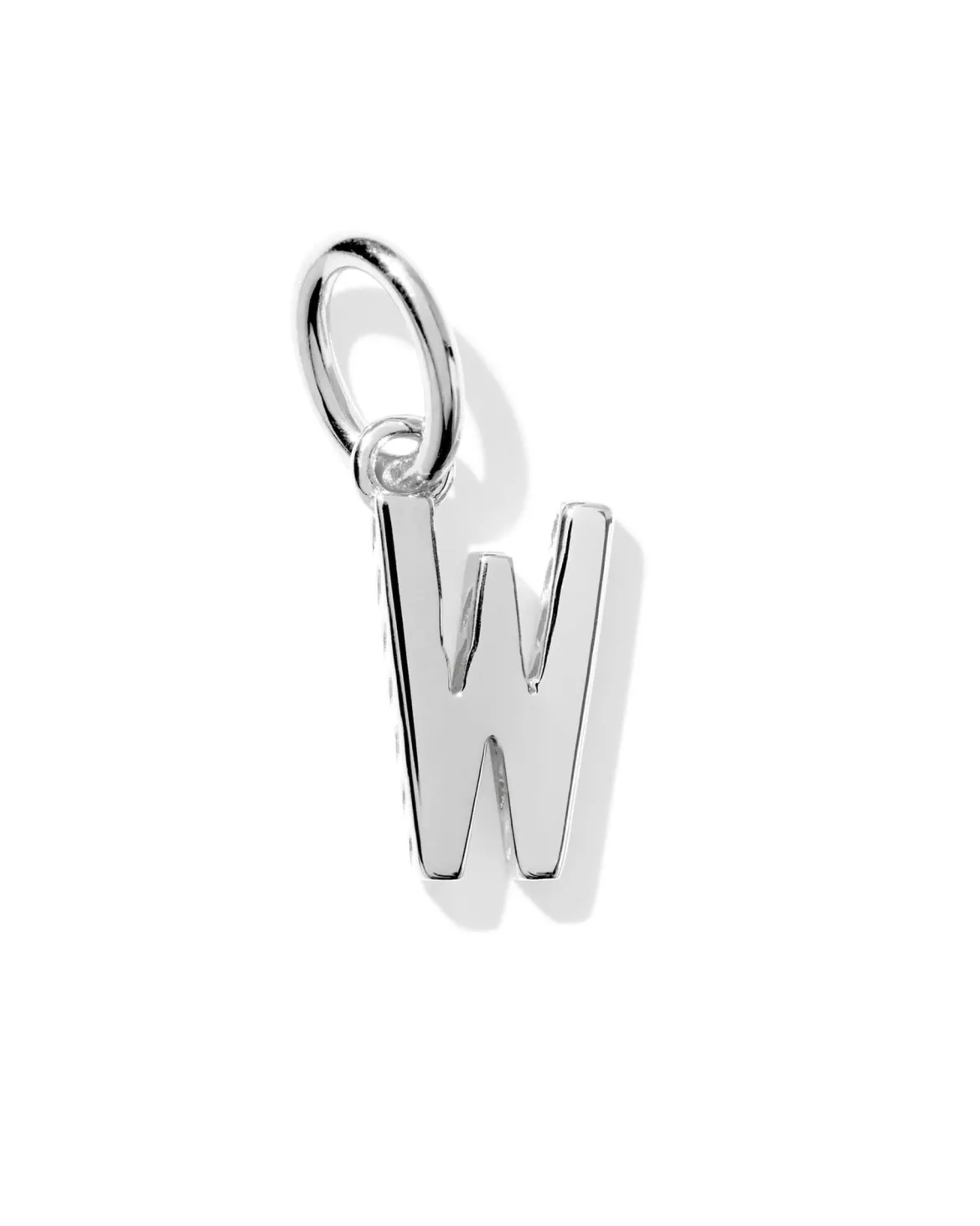 Metal Letter W Sterling Silver Charm