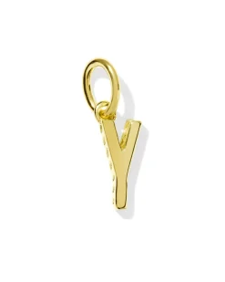 Metal Letter Y 18k Gold Vermeil Charm
