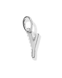 Metal Letter Y Sterling Silver Charm