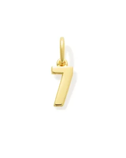 Metal Number 7 Charm in 18k Gold Vermeil