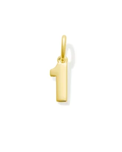 Metal Number 1 Charm in 18k Gold Vermeil