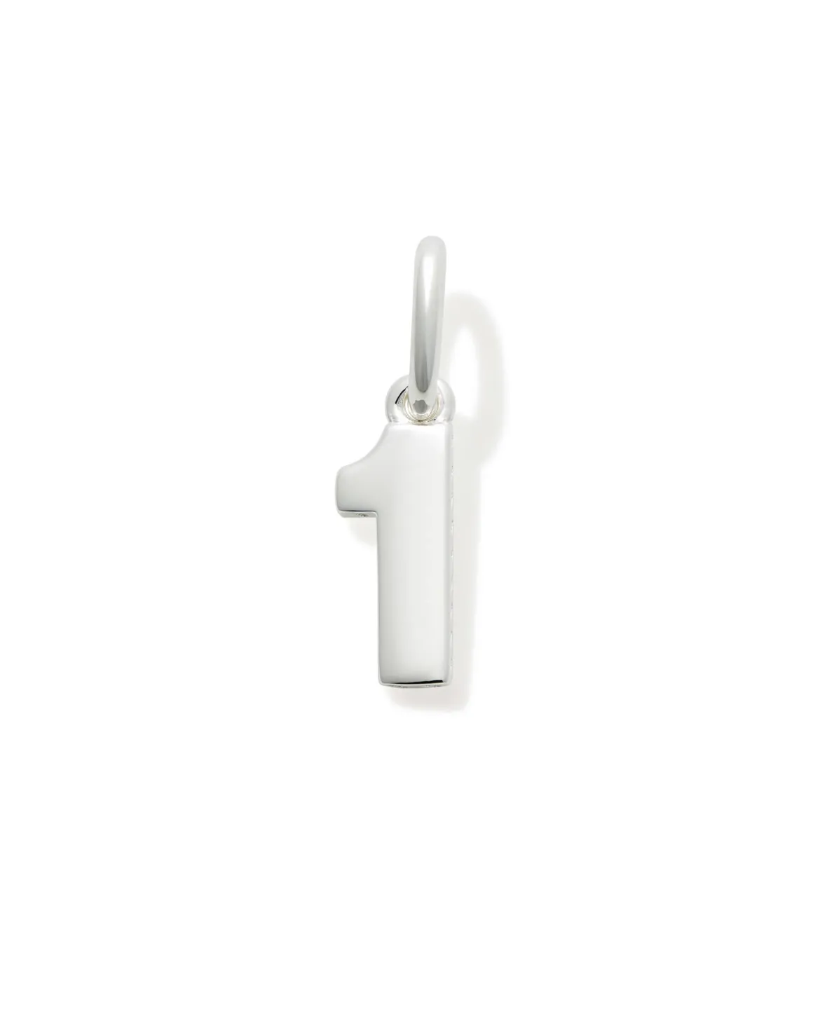 Metal Number 1 Charm in Sterling Silver