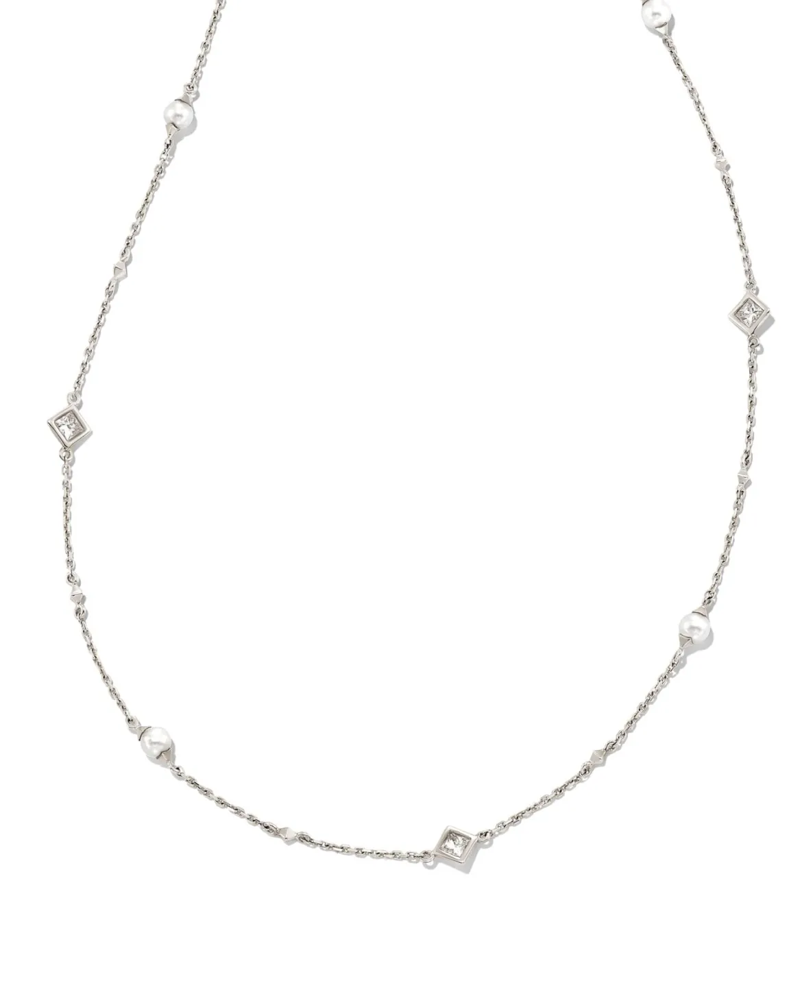Michelle 14k White Gold Strand Necklace in Freshwater Cultured Pearl