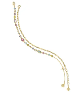 Mini Elisa and Abbie Gold Set of 2 Delicate Chain Bracelets