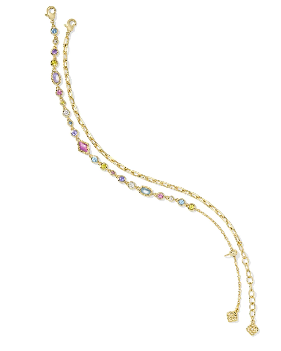 Mini Elisa and Abbie Gold Set of 2 Delicate Chain Bracelets