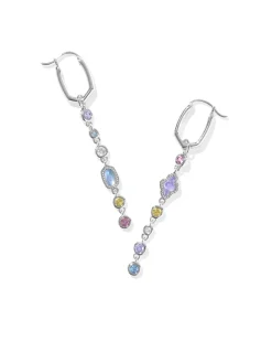 Mini Elisa and Abbie Silver Convertible Huggie Earrings