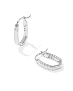 Mini Elisa and Abbie Silver Convertible Huggie Earrings