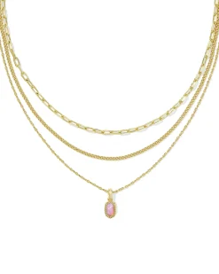 Mini Elisa Gold Triple Strand Necklace
