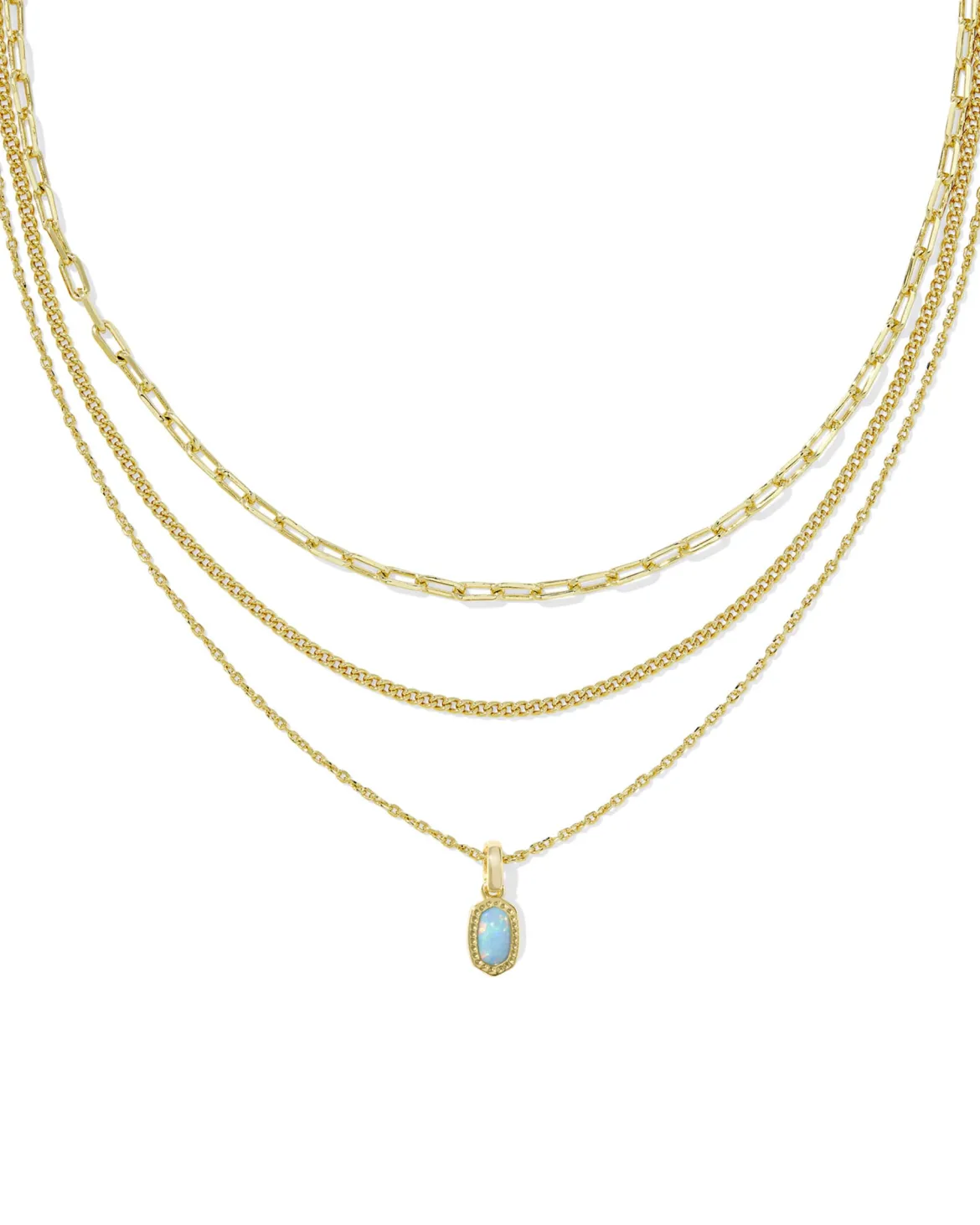 Mini Elisa Gold Triple Strand Necklace