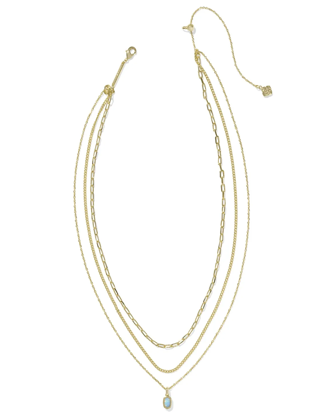 Mini Elisa Gold Triple Strand Necklace