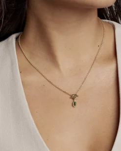 Mini Elisa Toggle Gold Short Pendant Necklace