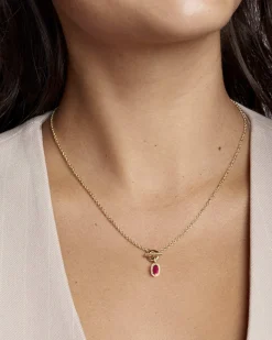 Mini Elisa Toggle Gold Short Pendant Necklace