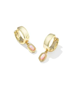 Mini Ellie Gold Wide Huggie Earrings