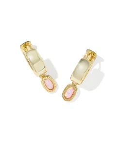 Mini Ellie Gold Wide Huggie Earrings