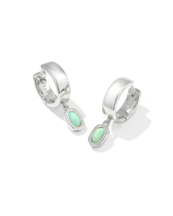 Mini Ellie Silver Wide Huggie Earrings